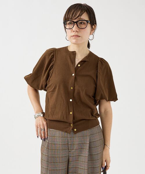 DESIGNWORKS / デザインワークス カーディガン・ボレロ | 袖ギャザーショートカーディガン | 詳細6