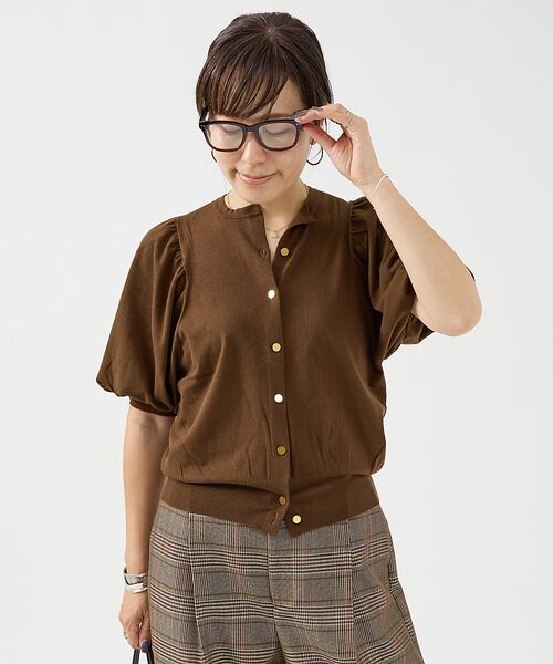 DESIGNWORKS / デザインワークス カーディガン・ボレロ | 袖ギャザーショートカーディガン | 詳細7