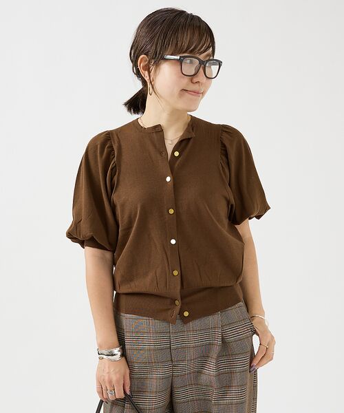 DESIGNWORKS / デザインワークス カーディガン・ボレロ | 袖ギャザーショートカーディガン | 詳細8