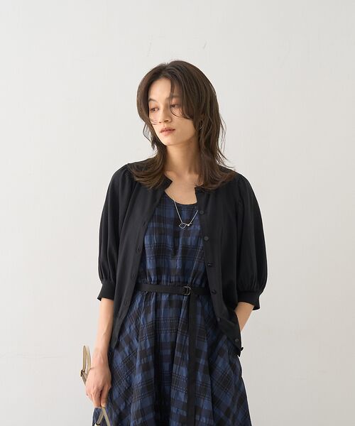 DESIGNWORKS / デザインワークス カーディガン・ボレロ | 袖ギャザーショートカーディガン | 詳細13