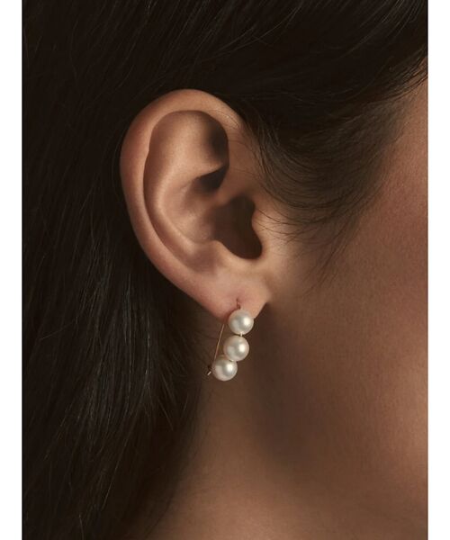 DESIGNWORKS / デザインワークス ピアス・イヤリング | 【MIZUKI /ミズキ】 スリー淡水パールピアス | 詳細1