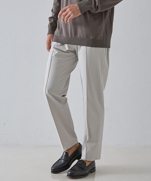DESIGNWORKS / デザインワークス パンツ | 【360°ストレッチ/イージーケア】 ハイテンション ピンタックパンツ(ライトグレー)