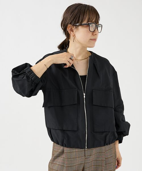 DESIGNWORKS / デザインワークス ブルゾン | ノーカラービッグポケットツイルショートブルゾン | 詳細2