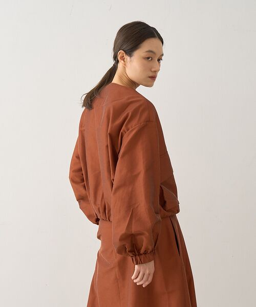 DESIGNWORKS / デザインワークス ブルゾン | ノーカラービッグポケットツイルショートブルゾン | 詳細3