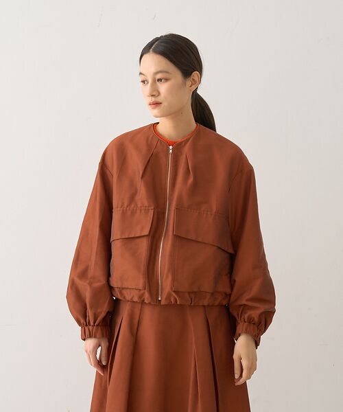DESIGNWORKS / デザインワークス ブルゾン | ノーカラービッグポケットツイルショートブルゾン | 詳細4