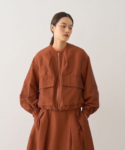 DESIGNWORKS / デザインワークス ブルゾン | ノーカラービッグポケットツイルショートブルゾン | 詳細5
