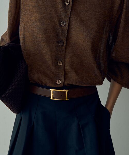 DESIGNWORKS/デザインワークス 【ATELIER AMBOISE/アトリエアンボワーズ】バックルベルト ダークブラウン F DESIGNWORKS/デザインワークス 【ATELIER AMBOISE/アトリエアンボワーズ】バックルベルト ダークブラウン F
