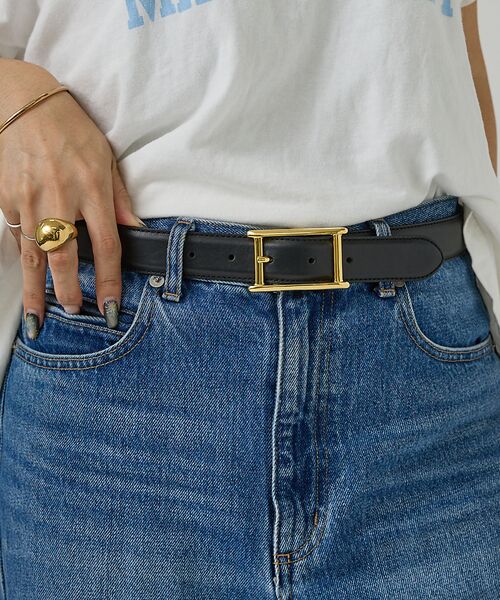 DESIGNWORKS/デザインワークス 【ATELIER AMBOISE/アトリエアンボワーズ】バックルベルト ブラック F DESIGNWORKS/デザインワークス 【ATELIER AMBOISE/アトリエアンボワーズ】バックルベルト ブラック F