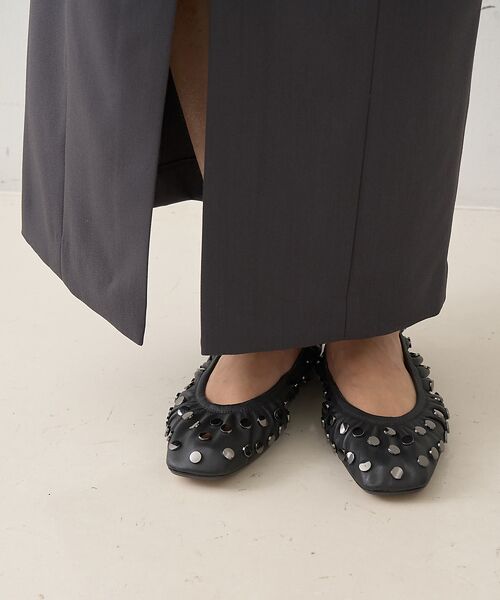 DESIGNWORKS / デザインワークス バレエシューズ | 【JVAM/ジェイヴイエーエム】CARLOTTA　スタッズ フラットシューズ | 詳細1