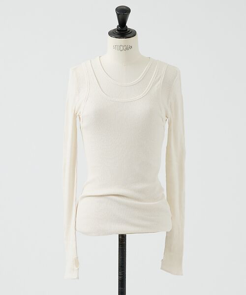 DESIGNWORKS / デザインワークス Tシャツ | 【HAKUJI/ハクジ】Wool rib layerd レイヤードロングスリーブ | 詳細1