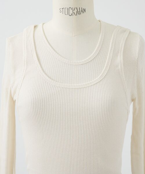 DESIGNWORKS / デザインワークス Tシャツ | 【HAKUJI/ハクジ】Wool rib layerd レイヤードロングスリーブ | 詳細3