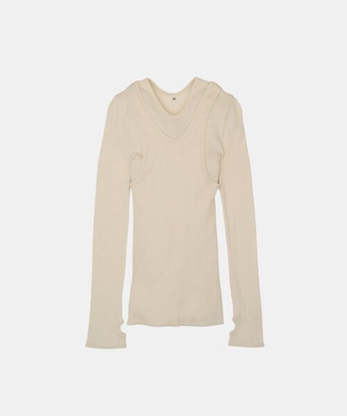 DESIGNWORKS / デザインワークス Tシャツ | 【HAKUJI/ハクジ】Wool rib layerd レイヤードロングスリーブ | 詳細4