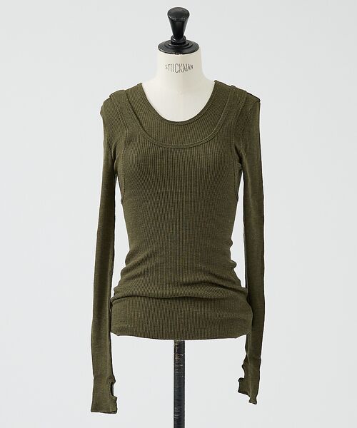 DESIGNWORKS / デザインワークス Tシャツ | 【HAKUJI/ハクジ】Wool rib layerd レイヤードロングスリーブ | 詳細6