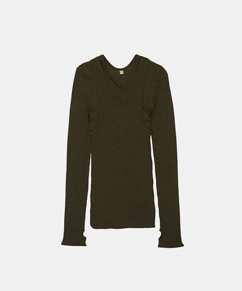 DESIGNWORKS / デザインワークス Tシャツ | 【HAKUJI/ハクジ】Wool rib layerd レイヤードロングスリーブ | 詳細8