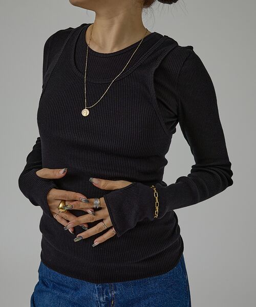 DESIGNWORKS / デザインワークス Tシャツ | 【HAKUJI/ハクジ】Wool rib layerd レイヤードロングスリーブ | 詳細13