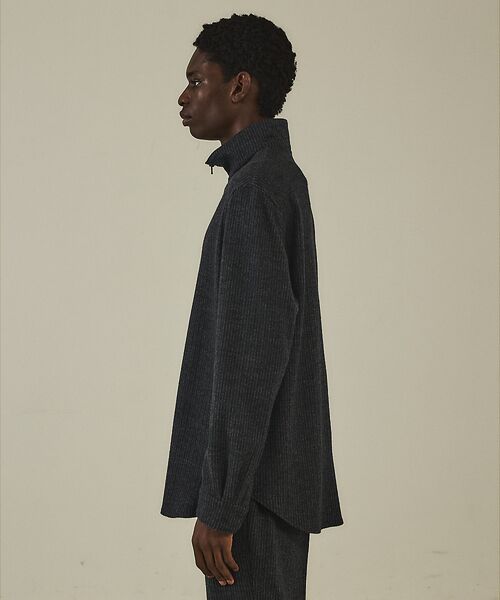 DESIGNWORKS / デザインワークス シャツ・ブラウス | 【スリーピース対応】フリングウール スムースジャージー プルオーバー ジップシャ | 詳細1