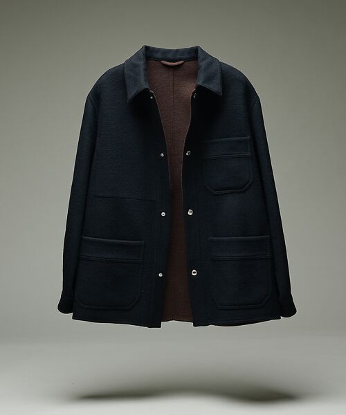 DESIGNWORKS / デザインワークス ブルゾン | Super110's フレンチ カバーオール / リバー仕立て | 詳細18