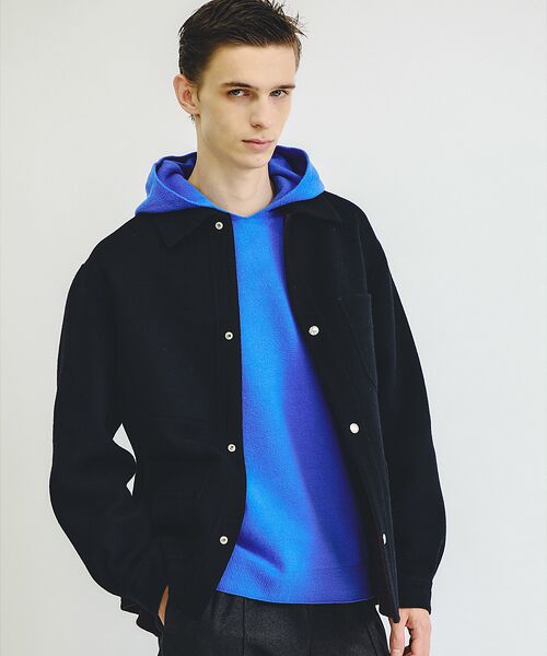 DESIGNWORKS / デザインワークス ブルゾン | Super110's フレンチ カバーオール / リバー仕立て(ブラック)