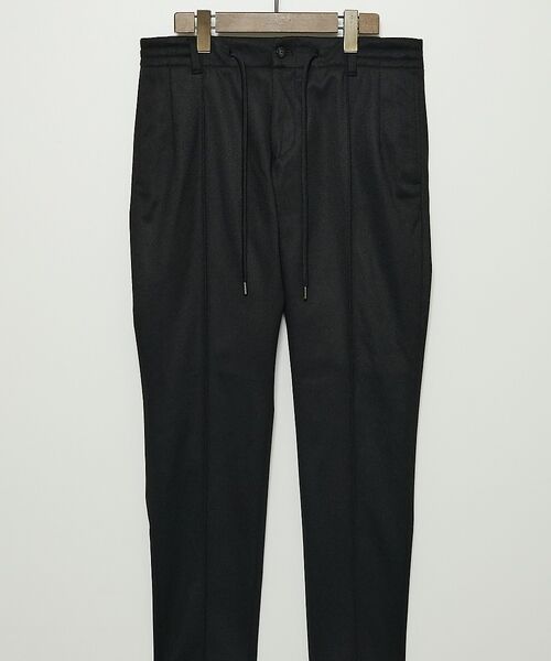 DESIGNWORKS / デザインワークス スラックス・ドレスパンツ | 【定番人気】アクティブセッター フランネル ピンタックイージーパンツ / ストレ(ブラック)