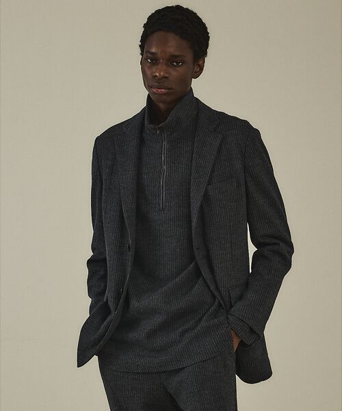 DESIGNWORKS/デザインワークス 【スリーピース対応】フリングウール スムースジャージー ジャケット グレー 46 DESIGNWORKS/デザインワークス 【スリーピース対応】フリングウール スムースジャージー ジャケット グレー 46