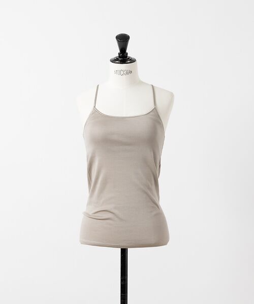 DESIGNWORKS / デザインワークス キャミソール・チューブトップ | 【AROMATIQUE/アロマティック】コットンリバーレース パッド付（グレージュ）