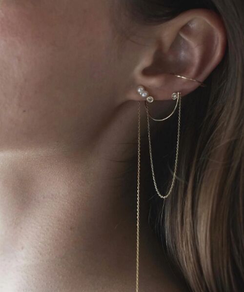 DESIGNWORKS / デザインワークス アクセサリー | 【Lamie/ラミエ 】S Chain チェーンイヤーカフ Dia (S) | 詳細2