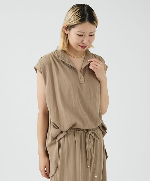 DESIGNWORKS / デザインワークス シャツ・ブラウス | 【セットアップ対応】レーヨンフレンチスリーブブラウス | 詳細2