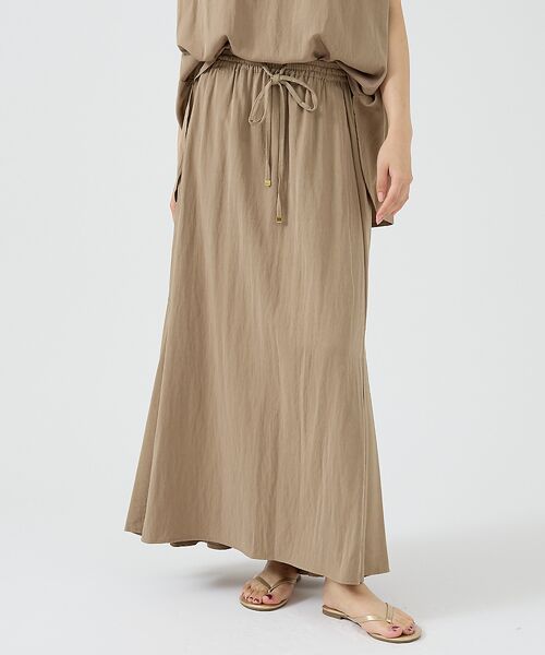 DESIGNWORKS / デザインワークス ロング・マキシ丈スカート | 【セットアップ対応】レーヨンセットアップフレアスカート | 詳細1