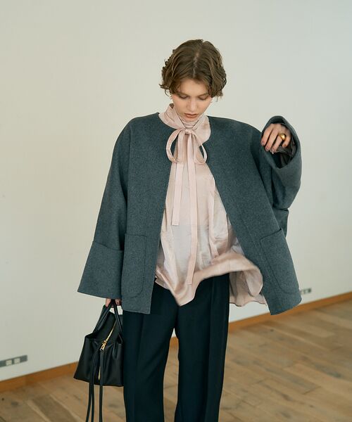 DESIGNWORKS / デザインワークス シャツ・ブラウス | 【BEAUVET/ボーヴェット】キュプラシルクボウタイブラウス | 詳細1