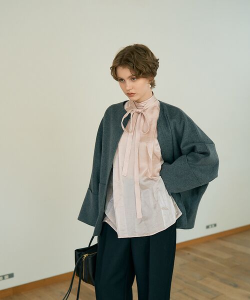 DESIGNWORKS / デザインワークス シャツ・ブラウス | 【BEAUVET/ボーヴェット】キュプラシルクボウタイブラウス | 詳細4