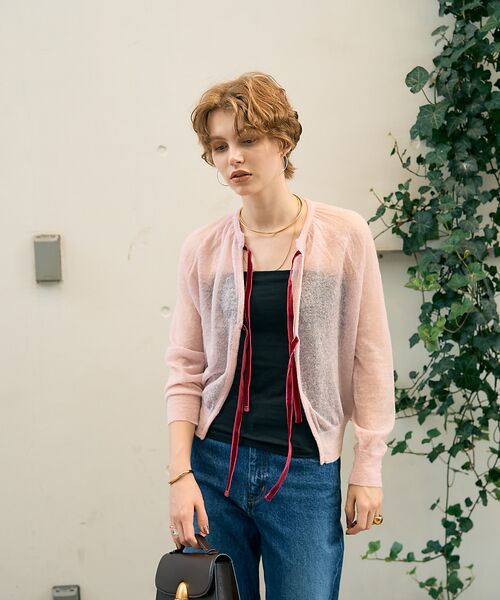 DESIGNWORKS / デザインワークス カーディガン・ボレロ | 【BEAUVET/ボーヴェット 】モヘア混リボンカーディガン | 詳細3