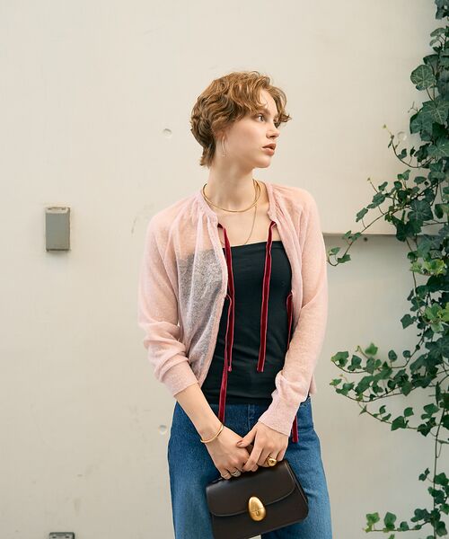 DESIGNWORKS / デザインワークス カーディガン・ボレロ | 【BEAUVET/ボーヴェット 】モヘア混リボンカーディガン | 詳細6