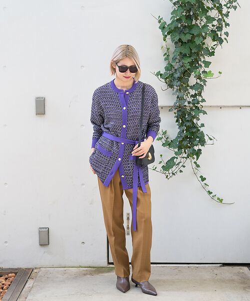 DESIGNWORKS / デザインワークス カーディガン・ボレロ | 【セットアップ対応】【BEAUVET/ボーヴェット 】ニットジャガードロングカー | 詳細5