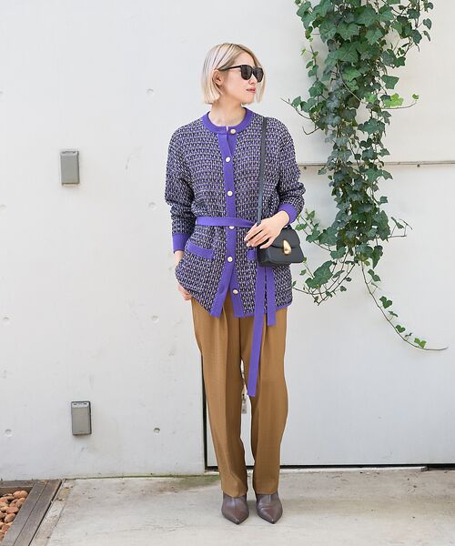 DESIGNWORKS / デザインワークス カーディガン・ボレロ | 【セットアップ対応】【BEAUVET/ボーヴェット 】ニットジャガードロングカー | 詳細6