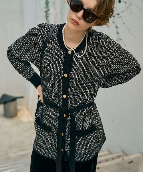 DESIGNWORKS / デザインワークス カーディガン・ボレロ | 【セットアップ対応】【BEAUVET/ボーヴェット 】ニットジャガードロングカー | 詳細18