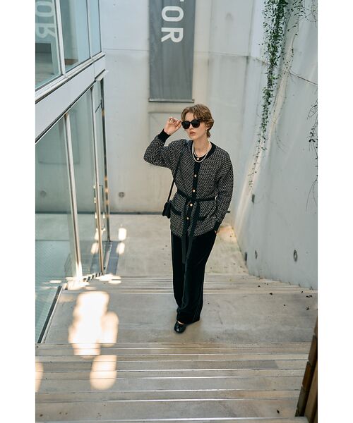 DESIGNWORKS / デザインワークス カーディガン・ボレロ | 【セットアップ対応】【BEAUVET/ボーヴェット 】ニットジャガードロングカー | 詳細27