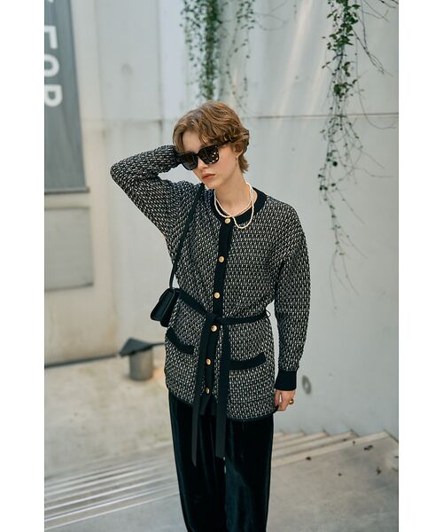 DESIGNWORKS / デザインワークス カーディガン・ボレロ | 【セットアップ対応】【BEAUVET/ボーヴェット 】ニットジャガードロングカー | 詳細22