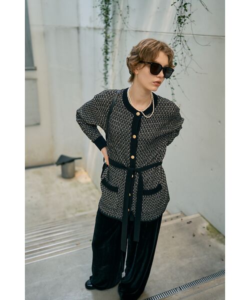 DESIGNWORKS / デザインワークス カーディガン・ボレロ | 【セットアップ対応】【BEAUVET/ボーヴェット 】ニットジャガードロングカー | 詳細26