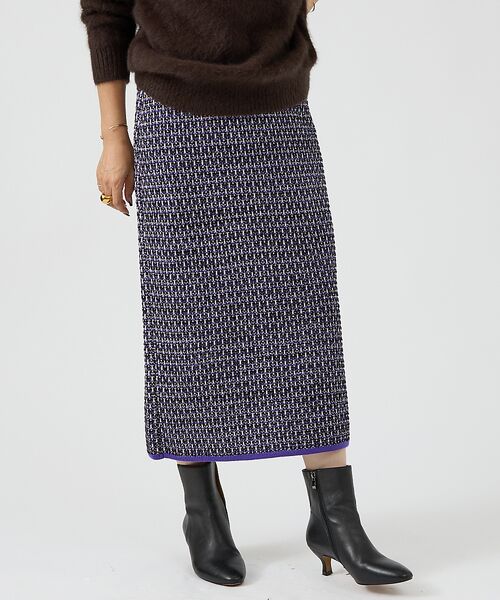 DESIGNWORKS / デザインワークス ロング・マキシ丈スカート | 【セットアップ対応】【BEAUVET/ボーヴェット 】ニットジャガードタイトスカ | 詳細2