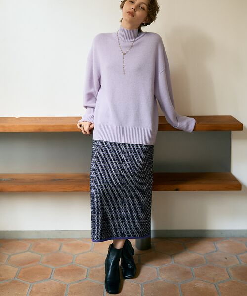 DESIGNWORKS / デザインワークス ロング・マキシ丈スカート | 【セットアップ対応】【BEAUVET/ボーヴェット 】ニットジャガードタイトスカ | 詳細5