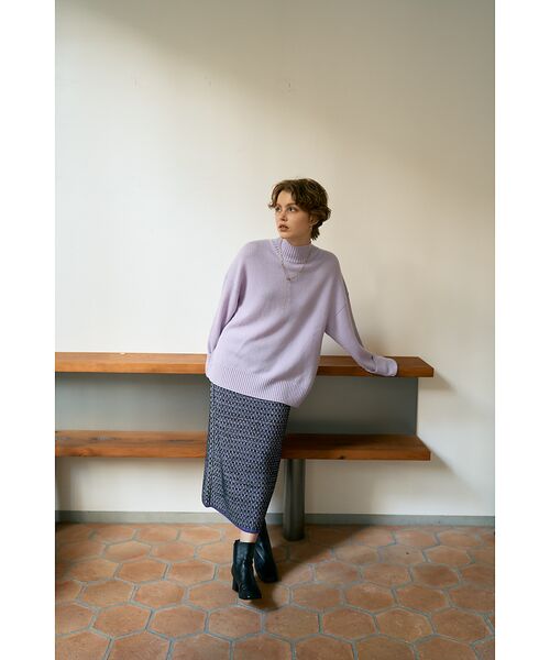 DESIGNWORKS / デザインワークス ロング・マキシ丈スカート | 【セットアップ対応】【BEAUVET/ボーヴェット 】ニットジャガードタイトスカ | 詳細6