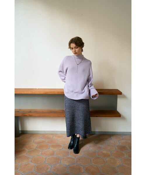 DESIGNWORKS / デザインワークス ロング・マキシ丈スカート | 【セットアップ対応】【BEAUVET/ボーヴェット 】ニットジャガードタイトスカ | 詳細7