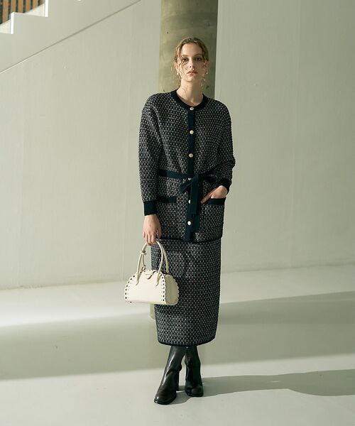 DESIGNWORKS / デザインワークス ロング・マキシ丈スカート | 【セットアップ対応】【BEAUVET/ボーヴェット 】ニットジャガードタイトスカ | 詳細20