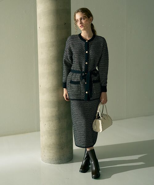 DESIGNWORKS / デザインワークス ロング・マキシ丈スカート | 【セットアップ対応】【BEAUVET/ボーヴェット 】ニットジャガードタイトスカ | 詳細22