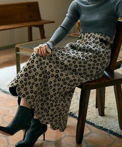 DESIGNWORKS / デザインワークス ロング・マキシ丈スカート | 【BEAUVET/ボーヴェット 】フラワージャガードスカラップスカート