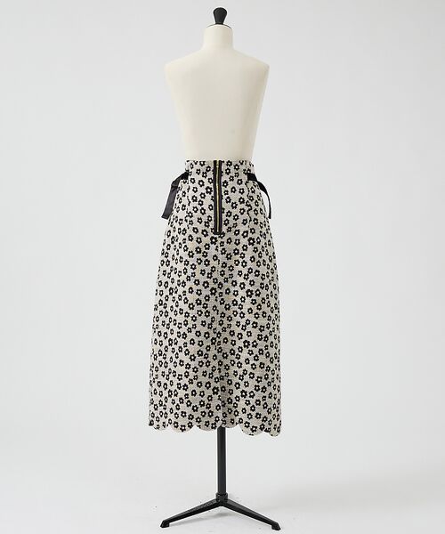 DESIGNWORKS / デザインワークス ロング・マキシ丈スカート | 【BEAUVET/ボーヴェット 】フラワージャガードスカラップスカート | 詳細12