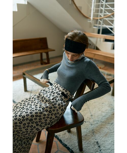 DESIGNWORKS / デザインワークス ロング・マキシ丈スカート | 【BEAUVET/ボーヴェット 】フラワージャガードスカラップスカート | 詳細6