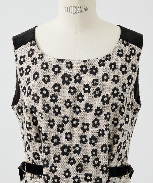 DESIGNWORKS / デザインワークス ワンピース | 【BEAUVET/ボーヴェット 】フラワージャガードノースリワンピース | 詳細14