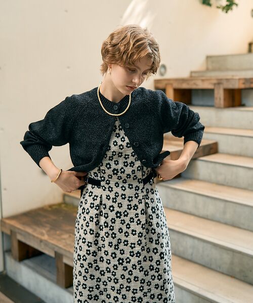 DESIGNWORKS / デザインワークス ワンピース | 【BEAUVET/ボーヴェット 】フラワージャガードノースリワンピース | 詳細5