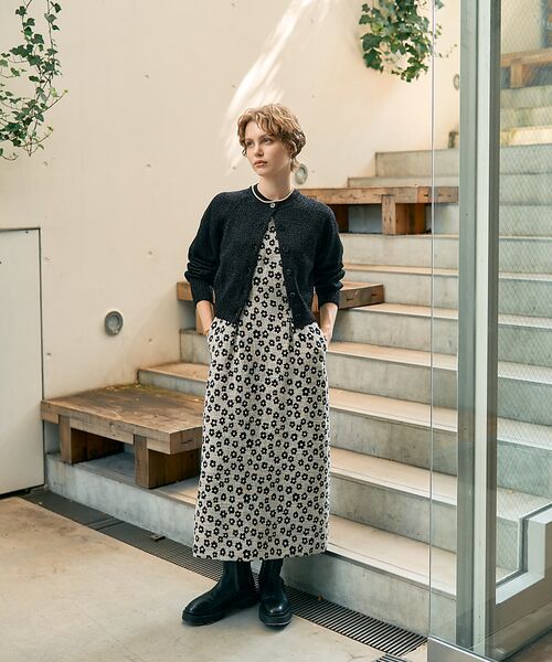 DESIGNWORKS / デザインワークス ワンピース | 【BEAUVET/ボーヴェット 】フラワージャガードノースリワンピース | 詳細7